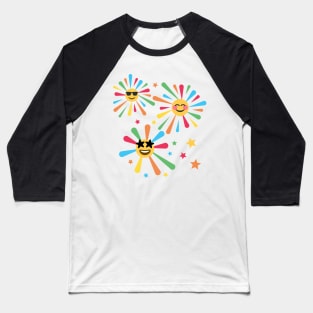 Emoji Burst Baseball T-Shirt